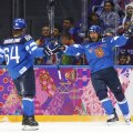 Teemu Selanne, dreapta, bucurîndu-se pentru golul înscris, foto: reuters
