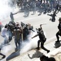 Pe 22 februarie, poliţiştii au curmat brutal protestul de la Sao Paulo: 220 de arestaţi, inclusiv 5 ziarişti // Foto: Reuters