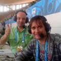 Bogdan Tomulică (stînga) și Florin Mihoc