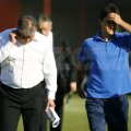 Andone (stînga, alături de Falub) e liber din februarie, de cînd s-a despărțit de saudiții de la Al Ettifaq