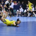 Aurelia Brădeanu, 35 de ani, e veteranul echipei României, şi poate bifa al 15-lea turneul final la Euro 2014 // Foto: Marius Ionescu