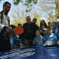 Gael Monfils și-a demonstrat abilitățile și la masa de ping-pong // Foto: Raed Krishan