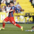 Faza primului gol: după pasa filtrantă a lui Zicu, Bumba l-a lăsat întins pe Gliwa și a trimis în poarta goală