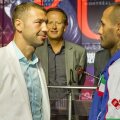 Lucian Bute și Andrea Di Luisa s-au întîlnit prima dată la conferința de presă // Foto: Alexandru Steau (Montreal)