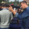 Lucian Goian, s-a descurcat de minune cu armele Şcolii de poliție // Foto: cfrcluj.ro