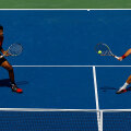 Rohan Bopanna şi Florin Mergea (dreapta) au cucerit anul acesta două trofee, Madrid şi Stuttgart // Foto: AFP