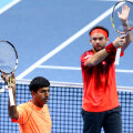 Așa au sărbătorit Florin Mergea și Rohan Bopanna victoria și calificarea în semifinale // Foto: Guliver/GettyImages