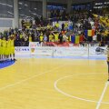 Imnul s-a cîntat înaintea partidei Sibiu - Piteşti, 74-71, din Liga Naţională de baschet masculin