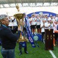 Mircea Lucescu, fericit după 2-0 cu Zoria Lugansk, în finala Cupei
