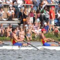 Ștefan Berariu, Cosmin Pascari, Vasile Țigănescu și Constantin Hârgău, imediat după ce au terminat cursa pentru aur // FOTO WorldRowing