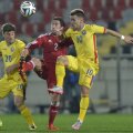 Bumba, Calcan și ceilalți "tricolori" U21 au pierdut manșa tur cu Danemarca la scor de forfait, 0-3 // Foto: Alex Nicodim