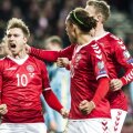 Christian Eriksen (numărul 10) are 12 goluri în 66 de meciuri pentru Danemarca