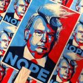 Caricatura cu Donald Trump