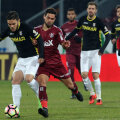 Golul lui Ioniță (stânga) le-a oferit giurgiuvenilor iluzia unui rezultat favorabil, însă "feroviarii" au întors formidabil scorul // FOTO sportpictures.eu
