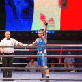 Dinamovistul Paul
Arădoaie (în
albastru) a câștigat
în “optimi” lupta
din ring contra
olandezului Artjom
Kasparian FOTO
Lucian Crestez