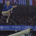 Larisa Iordache a făcut un exerciţiu excelent, dar a fost trădată de coborâre // FOTO Raed Krishan