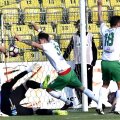 Explozia de bucurie a lui Albu (nr. 3), după golul de 2-1