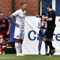 Faza decisivă a partidei de ieri: Ivanovici a căzut după un duel cu Miron, iar Chivulete a dictat eronat 11 metri // FOTO Facebook