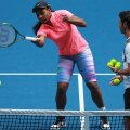 Serena Williams și Patrick Mouratoglou în timpul unui antrenament la Australian Open 2015 // FOTO Guliver/GettyImages