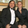 Ilie Năstase, în timpul openului francez din 2006, alături de jucătoarea belgiană Kim Clijsters / FOTO: Guliver/ Getty Images