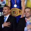 Președintele Vasile Câtea (stânga) și Viorel Sima fac echipă la FR Box din 2012