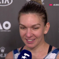 Simona Halep la microfonul Eurosport după meciul cu Venus Williams // Captură Eurosport