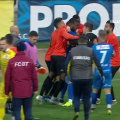 Nervi și îmbrânceli la Botoșani după finalul meciului. Captură TV Telekom Sport
