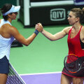 Simona Halep și Caroline Garcia, rachetele principale ale celor două echipe // FOTO: Guliver/Getty Images