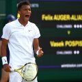 Felix Auger-Aliassime, în timpul meciului cu Vasek Pospisil // Foto: Guliver/GettyImages