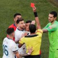 FOTO: Reuters // Argentina - Chile, Copa America // Messi, al doilea roșu din carieră