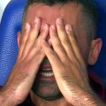 Emmanuel Culio a plâns în hohote după meciul cu Viitorul, pierdut cu 0-1 // Captură TV Telekom Sport