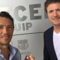 George Ogăraru și Gică Popescu, în vizita lor de la Academia Barcelonei