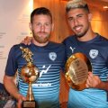 Sheran Yeini, în stânga, alături de atacantul Jonatan Cohen