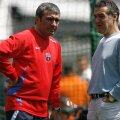 Gheorghe Hagi și Gigi Becali, în perioada în care «Regele» antrena la FCSB // foto: Arhivă Gazeta Sporturilor