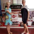Paula Ungureanu alături de președintele CS Rapid, fosta mare atletă Vali Caciureac
(foto: Rapid Handbal)