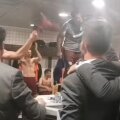 FOTO: Captură Facebook CFR Cluj // Bucuria din vestiar, după calificarea în turul III preliminar al Ligii Campionilor
