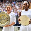Simona Halep și Serena Williams, după finala de la Wimbledon // foto: Raed Krishan (Gazeta Sporturilor)