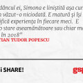În adâncul ei, Simona e liniștită așa cum n-am văzut-o niciodată. E matură și își valorifică experiența în fiecare meci. E într-o stare aseamănătoare sau chiar mai bună decât în 2018