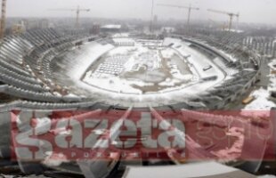 Au rămas la 60 la sută din construcţia Stadionului Naţional. Vezi imagini!