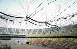 Acoperişul de pe National Arena urcat pe jumătate: "Într-o săptămînă îl ridicăm complet"