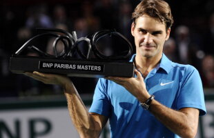 FOTO Federer l-a învins pe Tsonga în finala de la Paris Bercy şi a cîştigat al 18-lea Masters din carieră