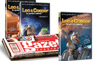 Azi, cu Gazeta Sporturilor, ai al doilea DVD al seriei ”Leo şi Cooper în spaţiul cosmic”!