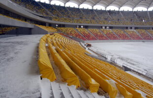 Şi scările sînt sub prelate! La Naţional Arena mişună muncitorii şi bişniţarii!