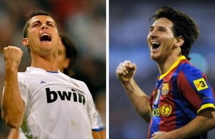 Ronaldo contra Messi, brutalul duel al golgeterilor