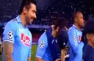 VIDEO Lavezzi şi Gargano au avut parte de o mare surpriză: sărutul care le-a purtat noroc :D