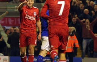 VIDEO şi FOTO » Captain FANTASTIC! Hat-trick Gerrard în Liverpool-Everton 3-0. Declaraţia de dragoste a lui Dalglish :)