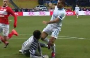 VIDEO I-a spart faţa! » Fault brutal în prima ligă din Rusia