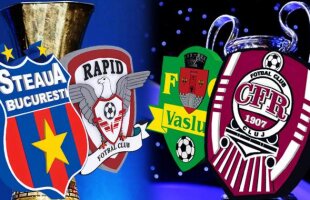 Ce facem în Europa? » Steaua, Rapid, CFR şi FC Vaslui intră în luptă miercuri şi joi. Program + televizări