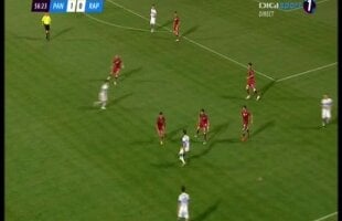 FOTO şi VIDEO Fază de manual la al doilea gol al celor de la Pandurii cu Rapid » O pasă a scos 3 adversari din joc