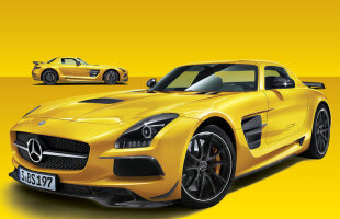 Chiar e bombă! » Superbul Mercedes SLS AMG Black este prezentat detaliat în noul număr TopGear